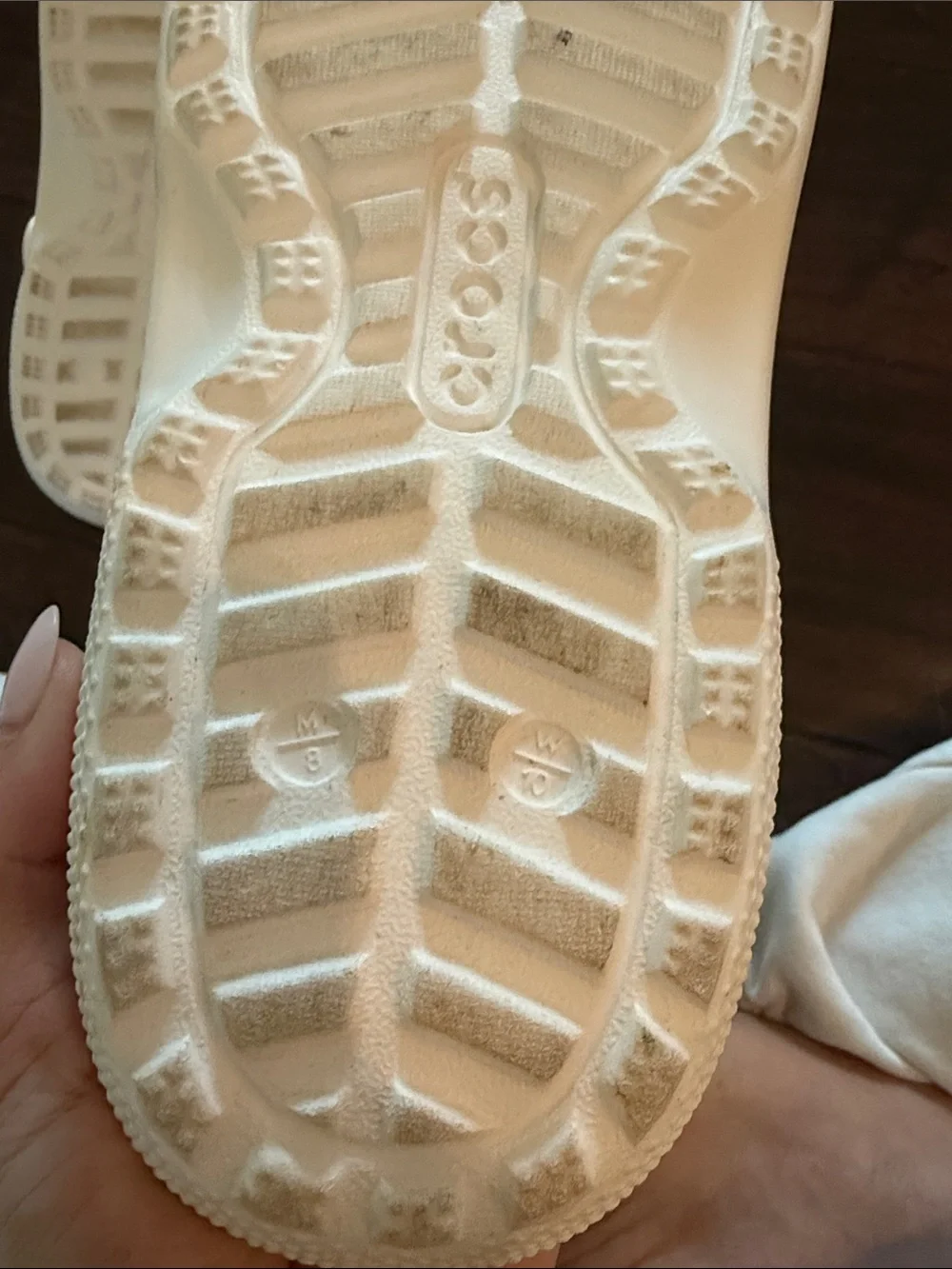CROCS Classic Lined Clog in White with Gray Lining